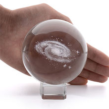 Figura de bola de cristal de galaxia cósmica 3D, Feng Shui, decoración de oficina, bolas de cristal de Storm, adornos para habitación, estatua artesanal 2024 - compra barato