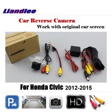 Câmera de visão traseira do carro para honda civic (fb) 2012-2015 tela pequena câmera do veículo back up cam acessórios sistemas de alarme 2024 - compre barato