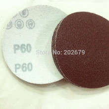 25pc red round Sandpaper Flocking Self-adhesive Sanding paper for Sander  5" 125mm Grits 60 80 100 120 150 2024 - buy cheap