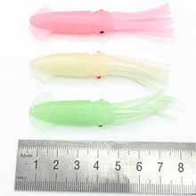 Falda de calamar para pesca en el mar, señuelo suave luminoso de pulpo, cebo de arrastre, juego grande, juego de atún Marlin Pakula, 7,5 cm/3,5g, 5 uds. 2024 - compra barato