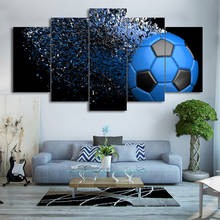 Modular Painting Home Decor Living Room Wall Art 5 Panel Football Fragmentation HD Printed Modern Canvas Pictures Framed 2024 - buy cheap