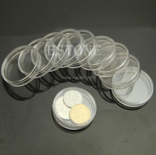 Applied Clear Round  lucency Applied Cases Coin Storage Capsules Holder Round Plastic 37 mm plastic Capsules Coin Box Dropship 2024 - buy cheap