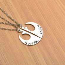 Movie Rebel Insignia Necklace "I love you I know" Letter Necklace Fashion Couple Necklace Wholesale 12sets/lot 2024 - buy cheap