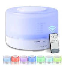 500ML Ultrasonic Air Humidifier Remote Control 7 Changing Colors LED Ultra-Quite The Diffuser De Aroma Essential Oil Diffuser 2024 - buy cheap