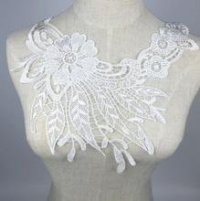 Hot!1 Piece Embroidered Lace Neckline Collar  White/Black Venice Lace Applique Venise Patches Scrapbooking Sewing Accessories 2024 - buy cheap