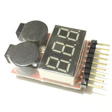 1pcs 3.7-30V 1-8S Lipo/Li-ion/Fe Battery Voltage 2IN1 Tester Low Voltage Buzzer Alarm 2024 - buy cheap