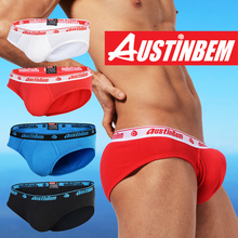 Free shipping!High quality brand AUSTINBEM solid briefs Man 3 d shorts men sexy soft cotton pants men's gay underwear 2024 - buy cheap