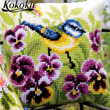 DIY cushion embroidery bird pillowcase fabric embroider needlework kits handicraft embroidery and cross stitch pillow kits 2024 - buy cheap