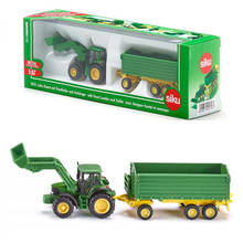 SIKU 1843 German/1:87 Scale/Diecast Metal Model/JD tractor and Trailer Car/Educational toy for children's gift or collection 2024 - buy cheap