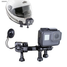 Soporte ajustable para casco de motocicleta, juego de adaptador de montaje fijo para GoPro Hero 7 6 5 4, accesorios de Cámara de Acción 2024 - compra barato