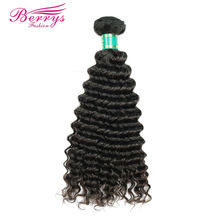 [Berrys Fashion]Malaysian 10A Grade Virgin Hair Deep Wave Hair Extensions 1Pcs Human Weave Hair Bundles 10-28 inch Free Shipping 2024 - buy cheap