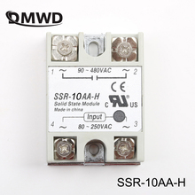 DMWD-relé de estado sólido SSR-10AA-H 10A, en realidad 80-250V CA a 90-480V CA SSR 10AA H, regulador de resistencia de estado sólido 2024 - compra barato