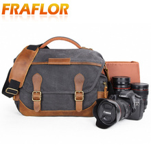 Vintage Retro Waterproof Camera Batik Canvas Photography Shoulder Casual Messenger Photo Men Women Bag for Canon Nikon Sony DSLR 2024 - buy cheap