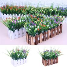 New Home Artificial Plant Fashion Creative Fake Flower Fake Plant With Fence For Office Kitchen 2024 - buy cheap