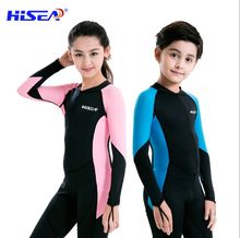 Hisea-traje de buceo UPF 50 para niños, traje de baño de manga larga con protección UV, secado rápido 2024 - compra barato