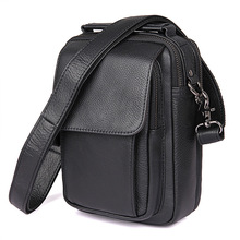 Nesitu High Quality Black Coffee Genuine Leather Small Men Messenger Bags for 7.9'' mini ipad Male Shoulder Bags M1032 2024 - buy cheap