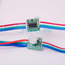 Wholesale 50pcs T1515 modules Square WS2801 IC Non-waterproof  LED pixel Node String modules Addressable RGB Color 5V with wire 2024 - buy cheap