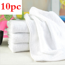 10 pces 30*60 cm toalha macia rosto portátil branco hotel banho toalhas toalha de mão 2024 - compre barato