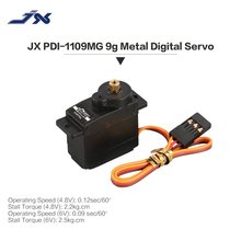 Jx PDI-1109MG 9g metal engrenagem servo motor digital 4.8-6v 2.5kg 0.10sec / 60 'para rc avião de asa fixa 1/18 1/24 rc carro robô brinquedo 2024 - compre barato