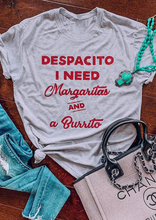 Despacito I Need Margaritas футболка tumblr уличный стиль Унисекс Винтажный гранж Эстетическая Цитата camisetas Забавные футболки с графикой Топы 2024 - купить недорого