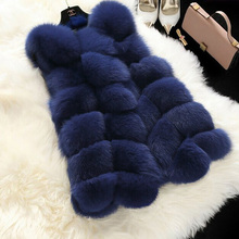 OLOEY High quality Fur Vest coat Luxury Faux Fox Warm Women Coat Vests Winter Fashion furs Women's Coats Jacket 2024 - buy cheap