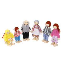 6pcs High Quality Mini Baby Wooden Dolls Family Members Relationship Excellent Little Gift for Kid Children Adults Play Toy 2024 - buy cheap