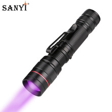 Linterna de luz violeta para LED UV, lámpara de luz púrpura con enfoque con zoom UV 395nm, para verificación de marcador, detección de efectivo 2024 - compra barato
