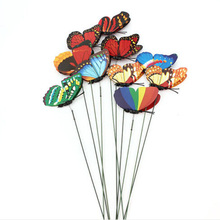 10Pcs/set Colorful Butterfly On Sticks Garden Vase Lawn Craft Art Decoration Butterfly Home Garden Decor 2024 - buy cheap