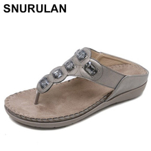 Snurulan2018 verão nova mulher chinelos deslizamento-on sandálias femininas casuais praia flip flops senhora chinelos sapatos femininos mais sizee452 2024 - compre barato