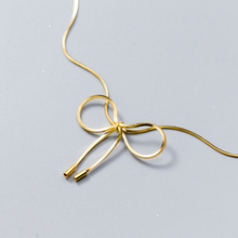 MloveAcc-Cadena de serpiente con lazo para mujer y niña, collar de plata de ley 100% 925, joyería de plata 925 2024 - compra barato