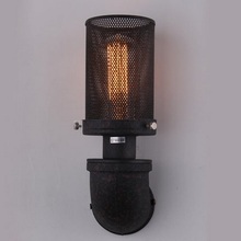 Industrial Water Pipe Lamp Loft Style Edison Wall Sconce Metal Mesh Vintage Wall Light Fixtures Home Decor Indoor Lighting 2024 - buy cheap