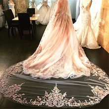 Véu de noiva Branco/Marfim 3 m de Comprimento Véu De Noiva Mantilha Acessórios Do Casamento velos de novia catedral veil 9081 2024 - compre barato