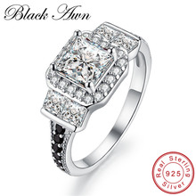 [BLACK AWN] Neo-Gothic Classic Band 925 Sterling Silver Jewelry Trendy Wedding Rings for Women Engagement Ring C101 2024 - buy cheap