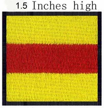 ICS Two Flag patch  1.5" high shipping /advanced fibre /foresythia / Decoration for hat 2024 - buy cheap