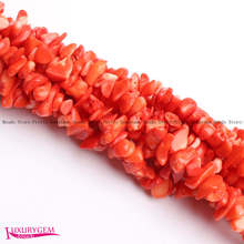 High Quality 10-14mm Orange Color Natural Coral Stone Gravel Chip Shape Loose Beads Strand 34" Jewelry Making w3838 2024 - buy cheap