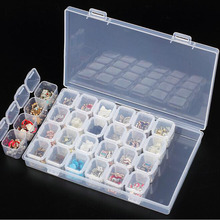 Caixa de armazenamento de joias transparente, brinco, contas de remédios, organizador de plástico portátil para artesanato, contêiner de contas 2024 - compre barato