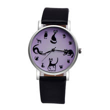 Casual Watches Women  Cute Cat Clock Ultra Thin Leather Band Female Quartz Watch Waterproof Relogio Feminino Wholesale New #C 2024 - buy cheap