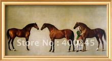 High Quality Horse oil painting on canvas Whistlejacket and Two Stallion with Simon Cobb Groomby George Stubbs 100%handmade 2024 - buy cheap