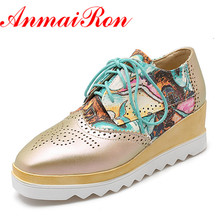 ANMAIRON New Women Casual Shoes Lace-Up Spring/Autumn Breathable Comfortable Wedges Women Pumps Shoes Woman Shoes Big Size 34-43 2024 - buy cheap