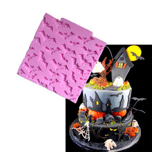 Halloween morcegos moldes de silicone fondant bolo molde de chocolate cozinha cozimento bolo fronteira decoração ferramentas 2024 - compre barato