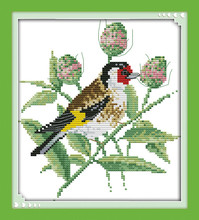 Набор для вышивки крестиком DMC Pretty Bird Animal 14CT Canvas 11CT Точная печатная Вышивка Сделай Сам игла ручной работы домашний декор 2024 - купить недорого