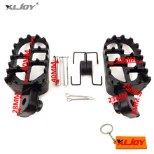 Xljoy-pino de pé para motocicleta e bicicleta, apoio para os pés, alumínio, preto, para pw 50, 80, pw50, pw80, tw200 2024 - compre barato