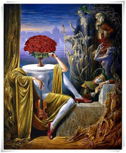 Michael Cheval-pintura al óleo surrealista en HD para sala de estar, póster de arte de pared, imagen para decoración del hogar, póster moderno en lienzo, #149 2024 - compra barato