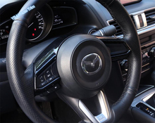 Lapetus ABS Matte / Carbon Fiber Style Car Styling Steering Wheel Frame Cover Trim For Mazda 3 AXELA Hatchback Sedan 2017 2018 2024 - buy cheap