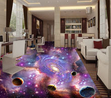 Papel pintado de suelo 3D universo planeta azulejo de piso foto 2024 - compra barato