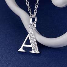 Letter A-Pendant Necklaces Silver Plated Necklaces Silver Trendy Jewelry Necklaces  Jewelry Wholesale Free Shipping usvp LP218 2024 - buy cheap