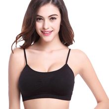 New Women's Seamless Padded Wirefree Comfort Bras Fitness Workout Padded Stretch Bra Girls Tank Top 2024 - buy cheap