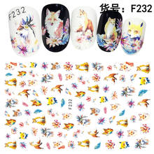 5 sheets Cute animal design beauty ADhesive Nails Art decorations Stickers decals nail accessories manicure DIY tools F231-235 2024 - buy cheap
