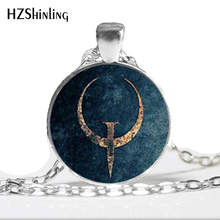 HZ--A417 New Round Glass Cabochon 25mm Quake Pendant Necklace Glass Quake Jewelry Round Picture Necklace HZ1 2024 - buy cheap