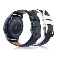 22 мм 20 мм кожаный ремешок galaxy watch 42 мм 46 мм для samsung gear sport S2 S3 классический Frontier band huami amazfit bip Pebble Time 2024 - купить недорого